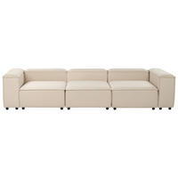 MODULÁRNÍ POHOVKA 3-místná Béžová Látka Ardal - béžová, textil (328/68/120cm) - Beliani