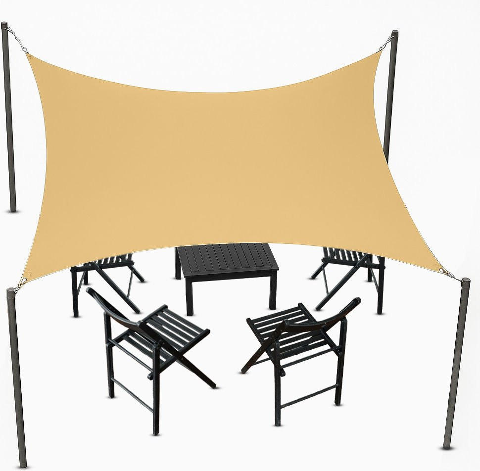 SONNENSEGEL mit UV Schutz, 4x3m - Beige, Textil (400/300cm) - Outtec