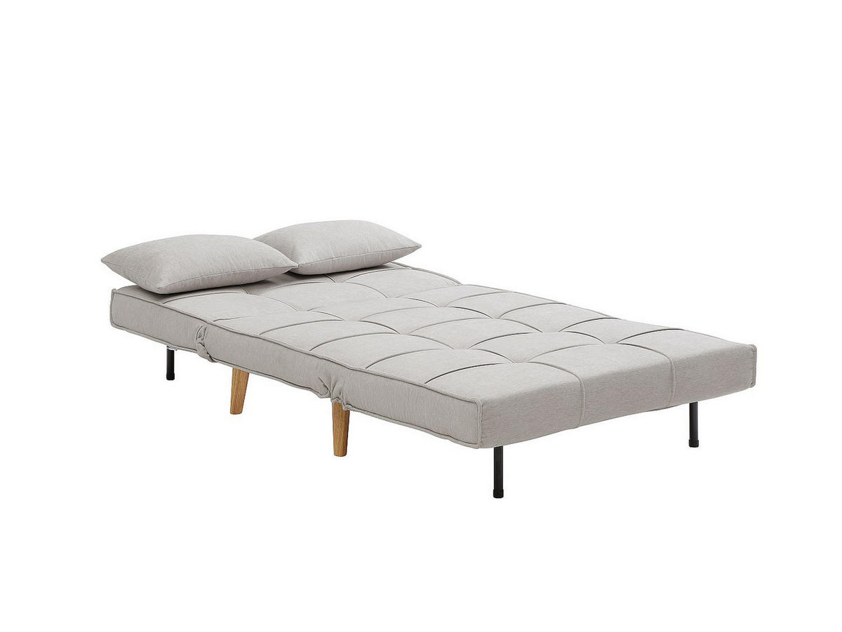 SCHLAFSESSEL - 1 Person - stoff - hellgrau Chila - Hellgrau, Holz/Textil (110/83/76cm) - Vente-Unique