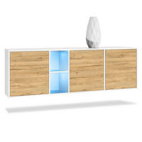 SIDEBOARD Cuba Türen in Eiche Natur - Eichefarben, Holzwerkstoff (182/53/35cm) - Vladon