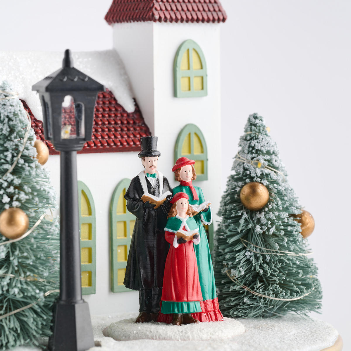 DEKOFIGUR Led FESTIVELLE, 26 x 21 cm, Rosa, Beleuchtet Weihnachtsfigur, Weihnachtsdeko, Deko Wohnzimmer, Winter Christmas, XMAS Geschenk - Rot, Kunststoff (14/26/21cm) - home&you