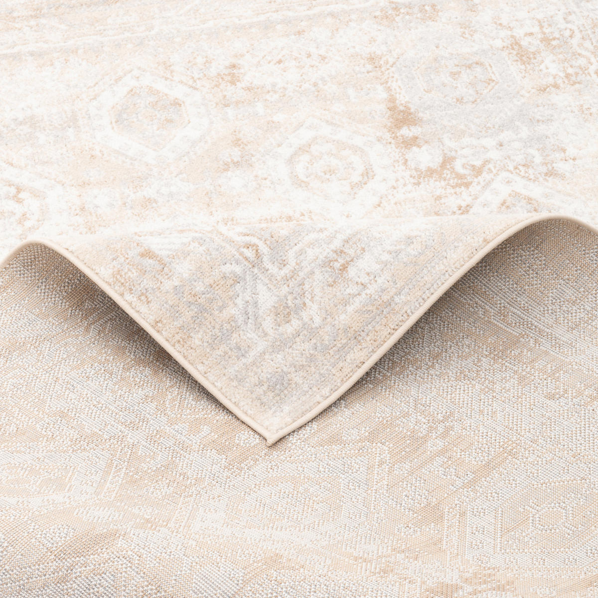 DESIGNER TEPPICH MODERNE ORIENT VINTAGE KLASSIK - Creme, Textil (80/150cm) - Pergamon