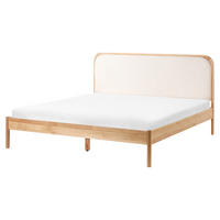 BETT mit Lattenrost 160/200 cm Hellbraun Dosches - Hellbraun, Holz (160/200cm) - Beliani