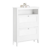 SCHUHSCHRANK Weiß - Weiß, Holzwerkstoff (80/108/25cm) - SoBuy