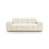 SOFA Kendal aus Samt elfenbein 3 Sitzplätze - Creme, Textil (103/79/222cm) - Micadoni