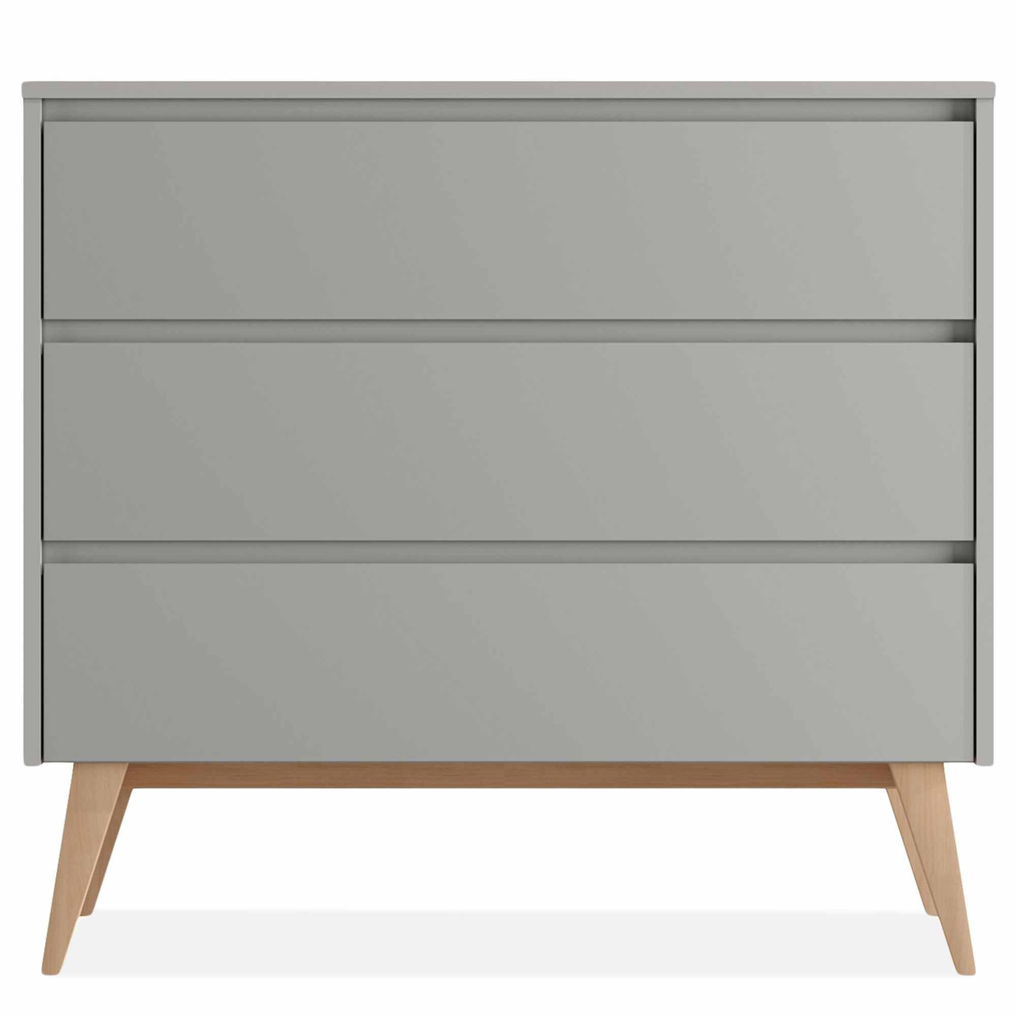WICKELKOMMODE Dambi mit Schubladen - Grau, Holz (100/93/53cm) - KONSIMO®