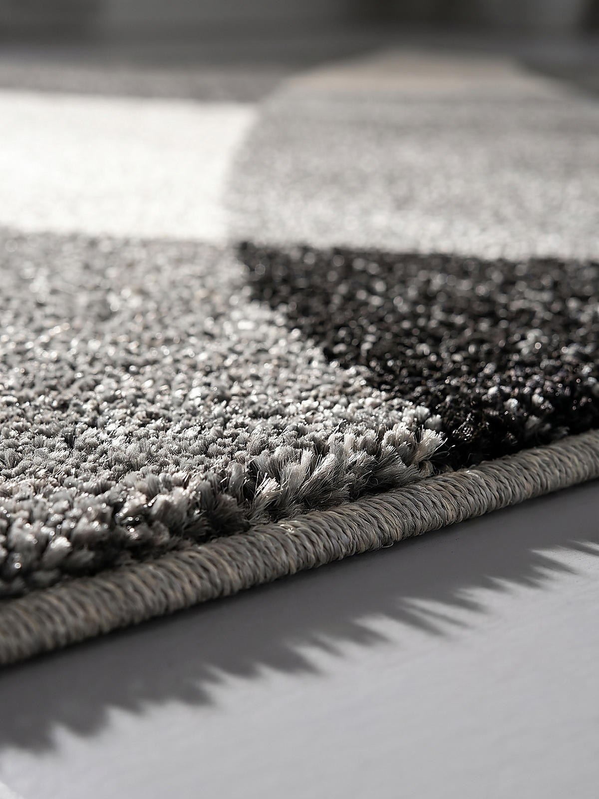 TEPPICH Niederflor Abstrakt THUR Polypropylen Grau 80 x 140 cm - Grau, Textil (80/140cm) - KADIMA DESIGN