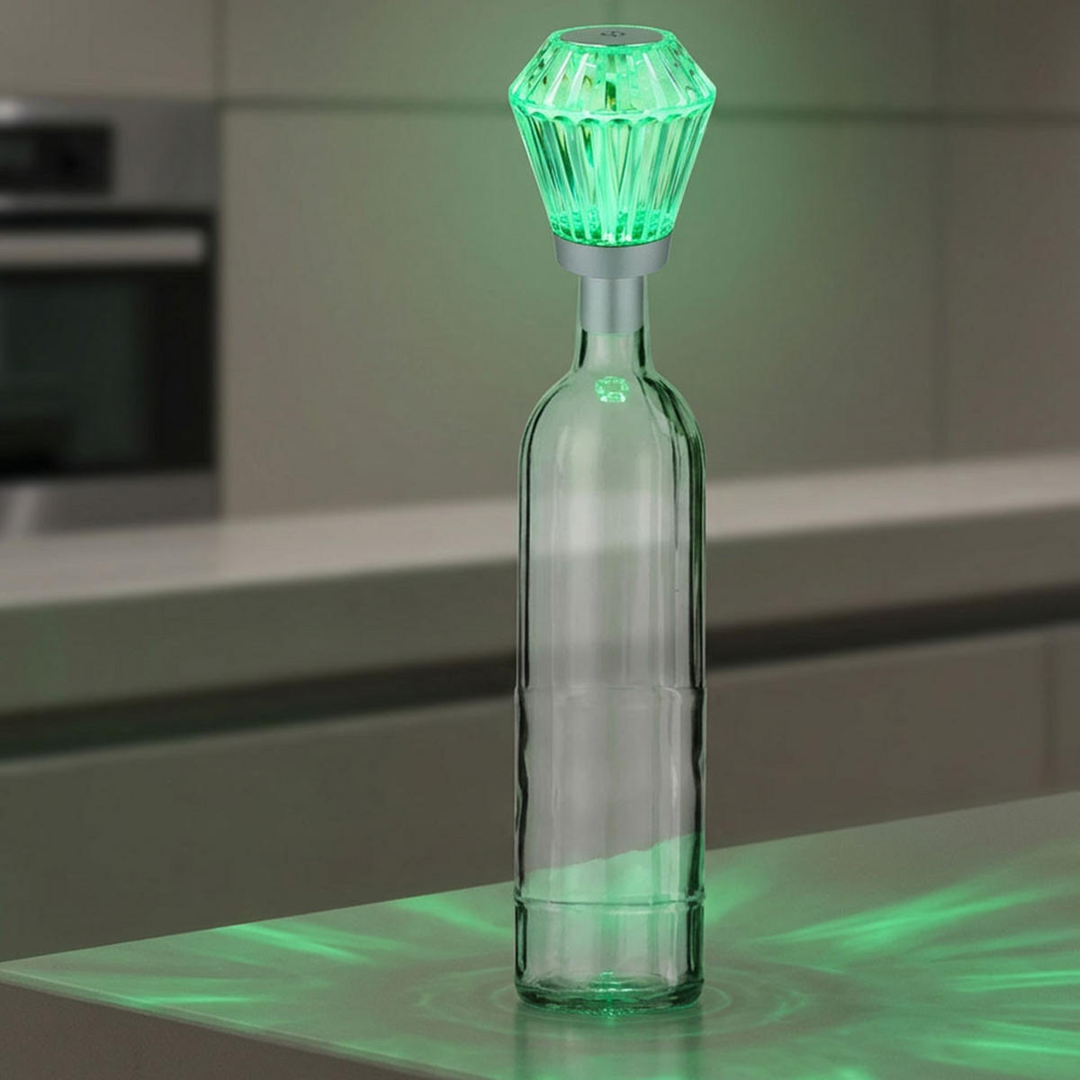 LED TISCHLEUCHTE POLIMI Silber Kristalloptik - Silberfarben, Kunststoff (11/11/16.9cm) - Globo Lighting