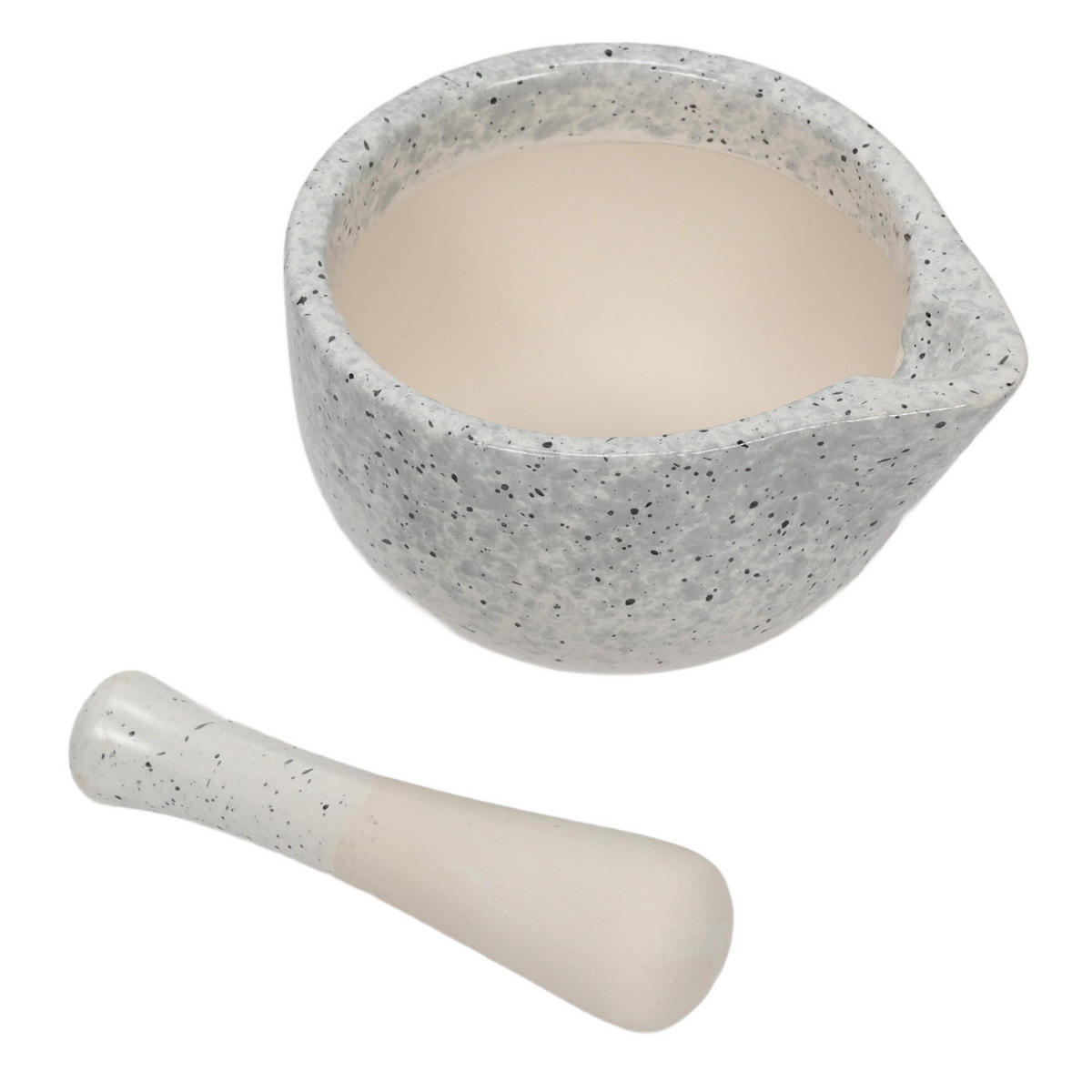 KÜCHENMÖRSER mit Stößel 10,5/10,5/6 cm - Weiß, Keramik (10.5/6/10.5cm) - Excellent Houseware