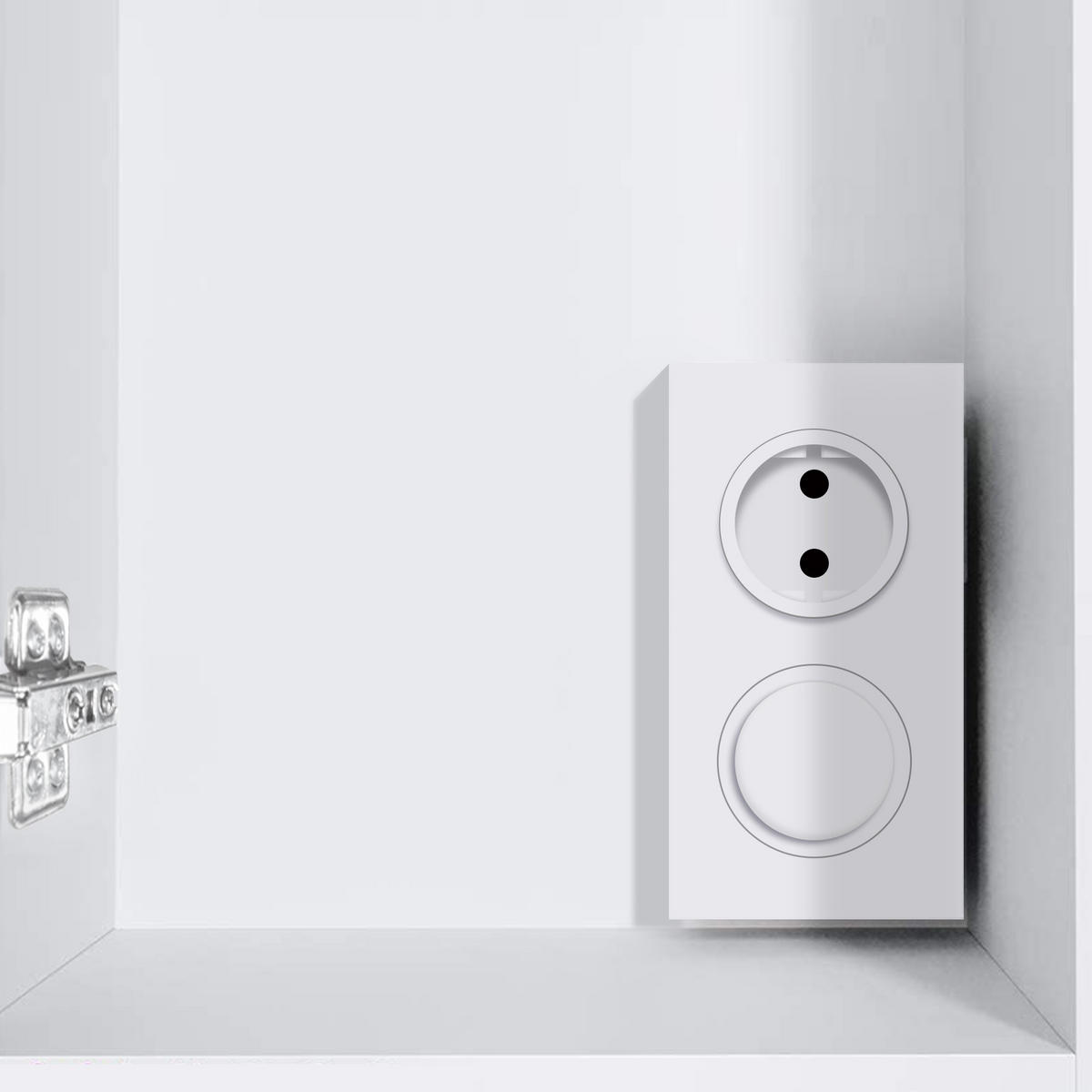 SPIEGELSCHRANK - Weiß, Holzwerkstoff (15/72/72.4cm) - ML-DESIGN