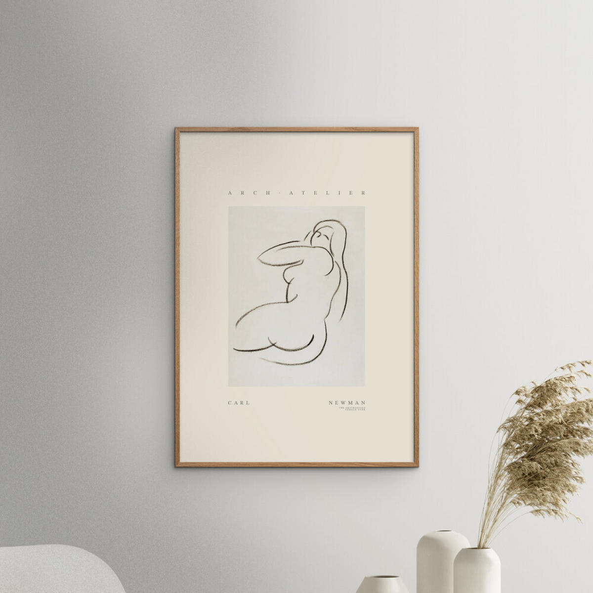 POSTER mit Rahmen Arch Atelier - Carl Newman 01 - Eichefarben/Naturfarben, Holz/Papier (30/40cm) - Poster&Frame