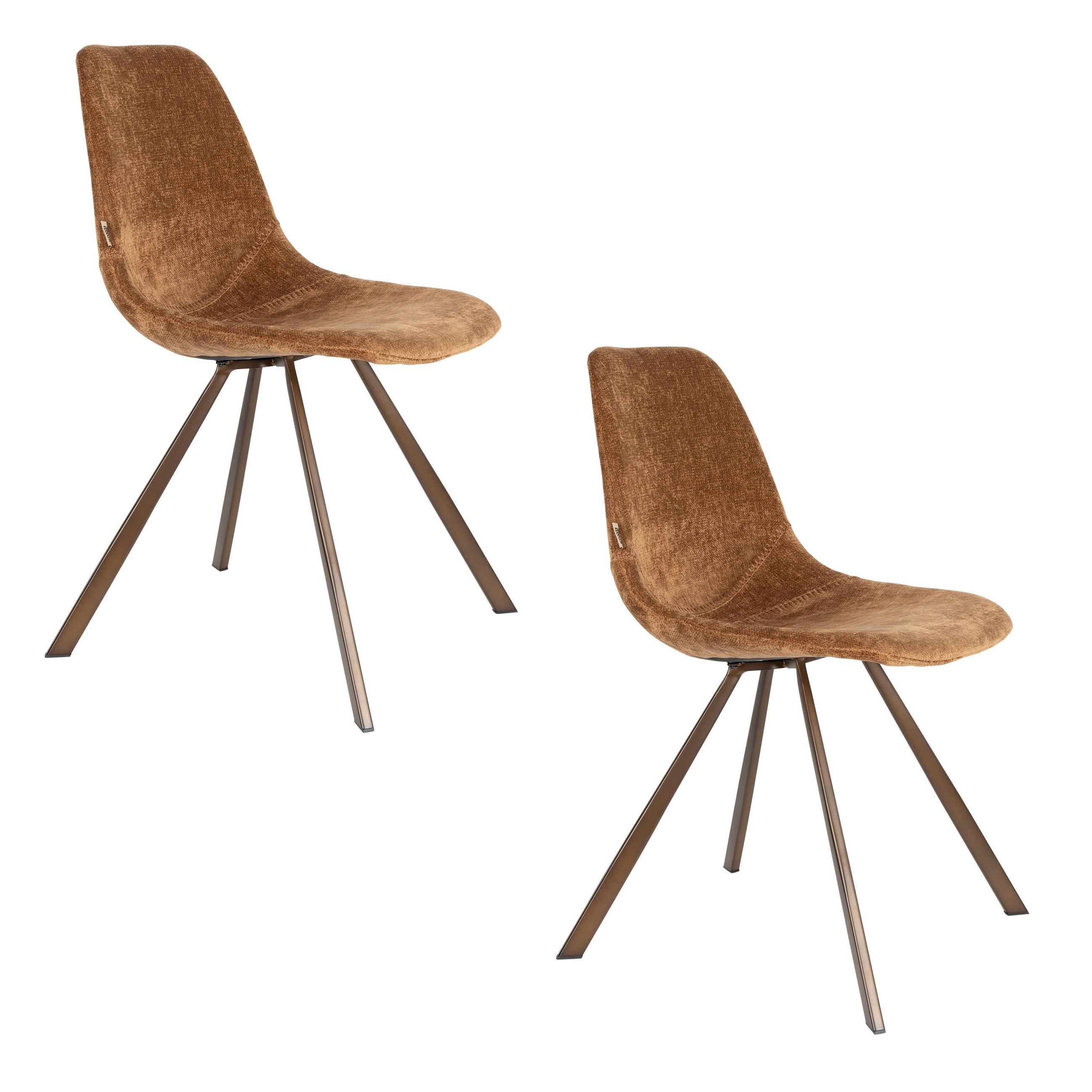 ESSZIMMERSTUHL Franky Cognac - 2 er Set - Cognac, Metall (46/83/56cm) - Dutchbone