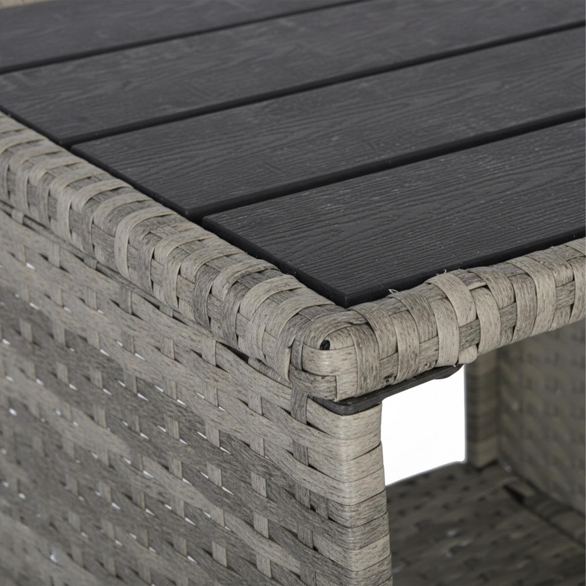 BALKONOVÝ stůl - šedá, kov/plast (45/45/40cm) - Relaxdays