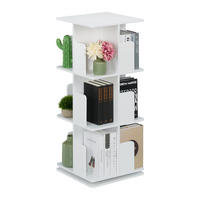 BÜCHERREGAL - Weiß, Holzwerkstoff/Metall (39/95/39cm) - Relaxdays