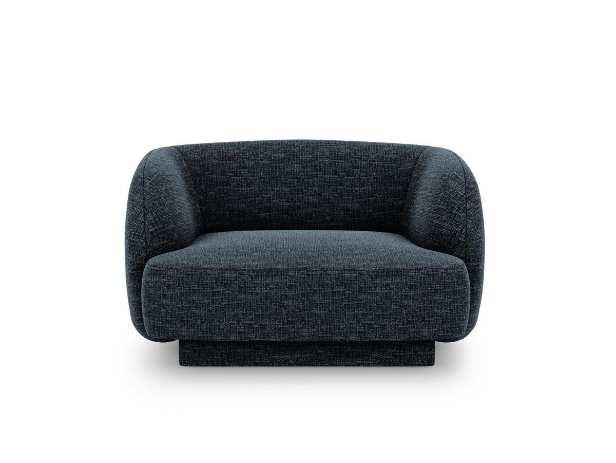 SESSEL Miley aus Chenille-Stoff königsblau - Blau, Textil (90/70/103cm) - Micadoni