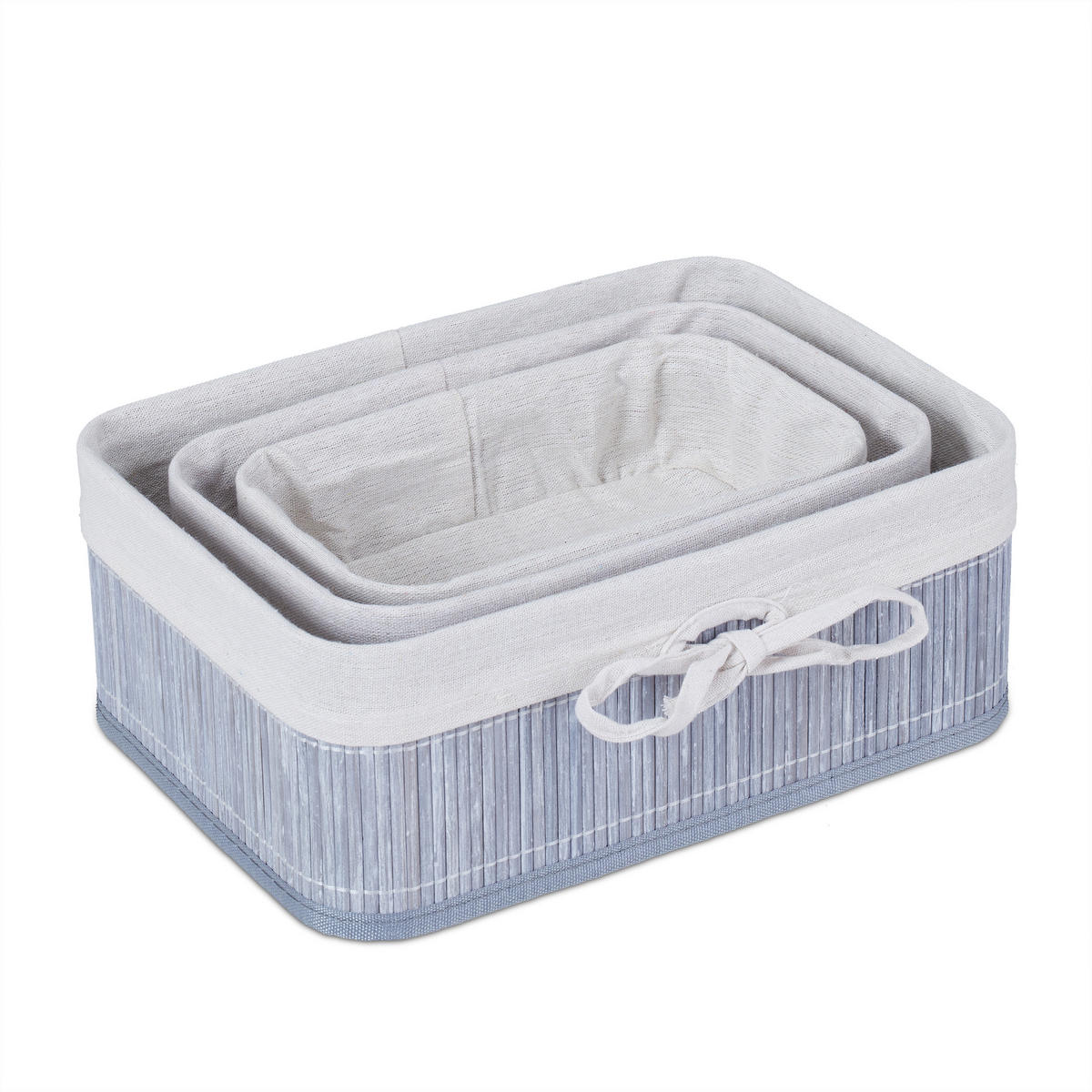 3XAUFBEWAHRUNGSKORB - Multicolor, Holz/Holzwerkstoff (32/12/23cm) - Relaxdays