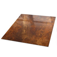 TISCHPLATTE 50x50 cm – Erdtextur - Braun, Glas (50/50/0.4cm) - Wallfluent