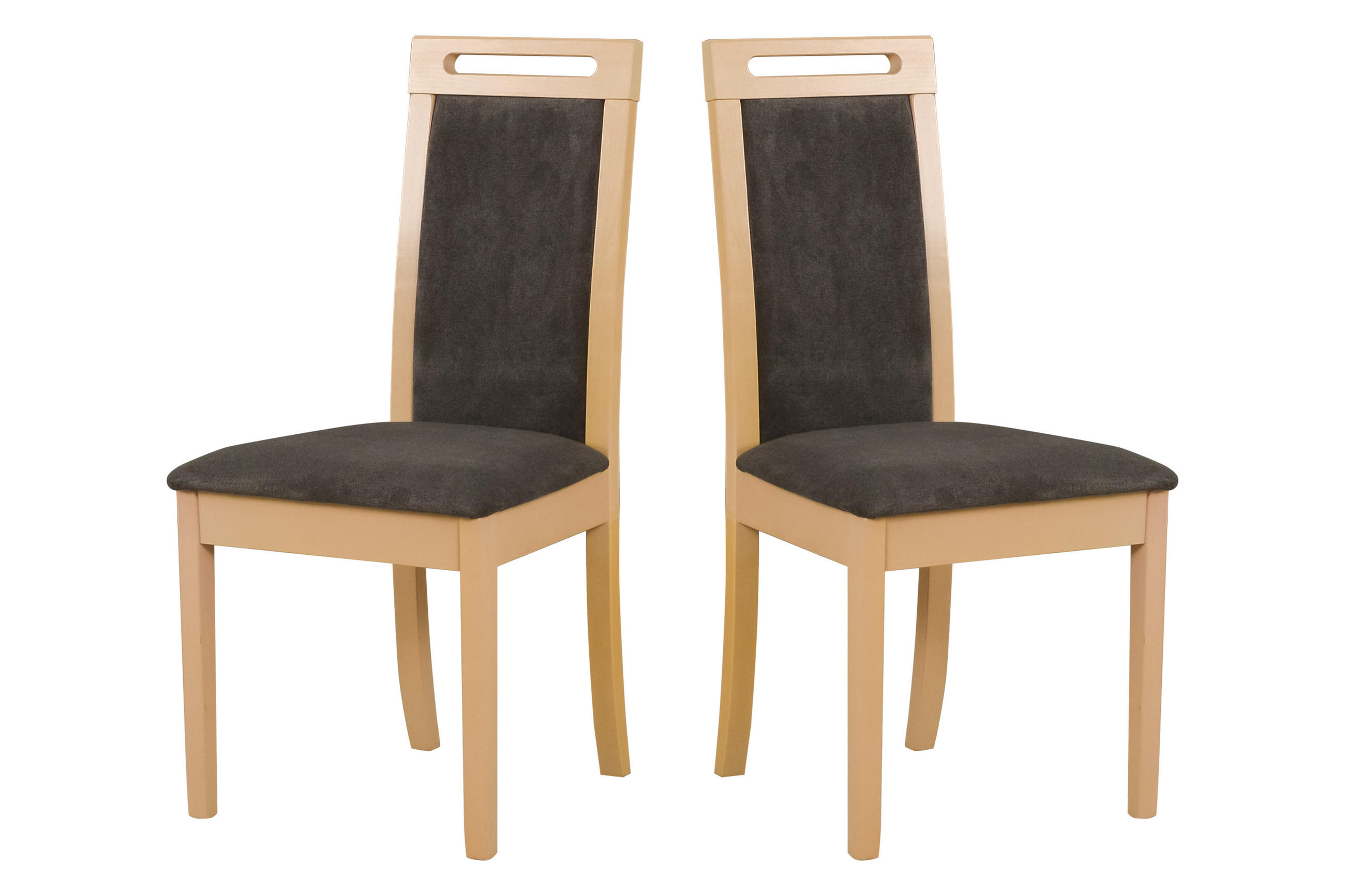 STUHL 2 er ROMA 6, sonoma - Dunkelgrau/Sonoma Eiche, Holz (45/96/41cm) - Leaf Design