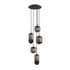 GALERIELEUCHTE Velo 5-flammig Rauch Ø 18/20/25cm - Anthrazit/Schwarz, Glas (25/25/27cm) - s.luce