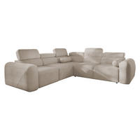ECKSCHLAFSOFA Volare III, Seite: Links - Hellbraun, Holz/Textil (273/272cm) - MIRJAN24
