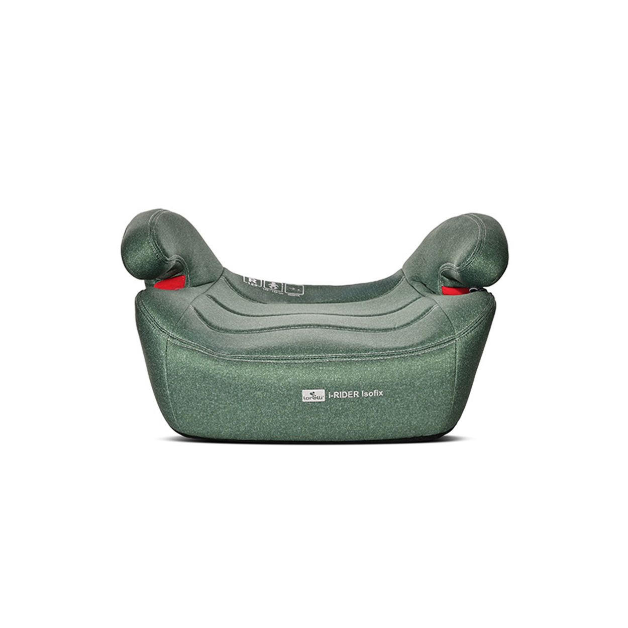 KINDERSITZERHÖHUNG i-Rider i-Size grün (125-150cm) Isofix Armlehne abnehmbarer Bezug - Grün, Kunststoff (43/20/38cm) - Lorelli