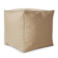 SITZSACK-HOCKER Pouf "Cube" 40x40x40cm - Beige, Textil (40/40/40cm) - Green Bean