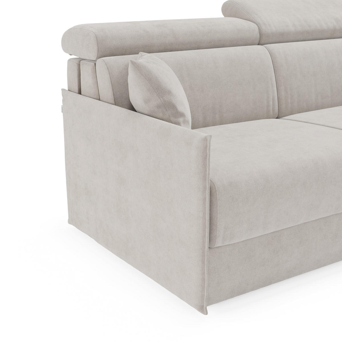 ECKSOFA Miryam - Weiß, Metall (272/98cm) - Divani.store
