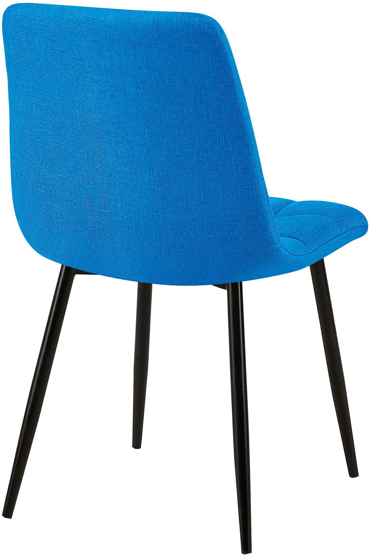 STUHL 2er Set Stoff Hellblau - Schwarz/Hellblau, Textil/Metall (45/84/55cm) - CLP
