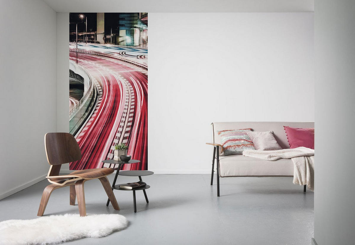 FOTOTAPETE Stadtbild 100 x 250 cm - Rot, Papier (100/250cm) - Sanders & Sanders