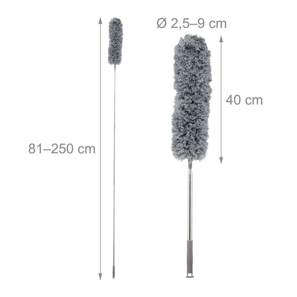 STAUBWEDEL - Multicolor, Kunststoff/Textil (9/250/9cm) - Relaxdays