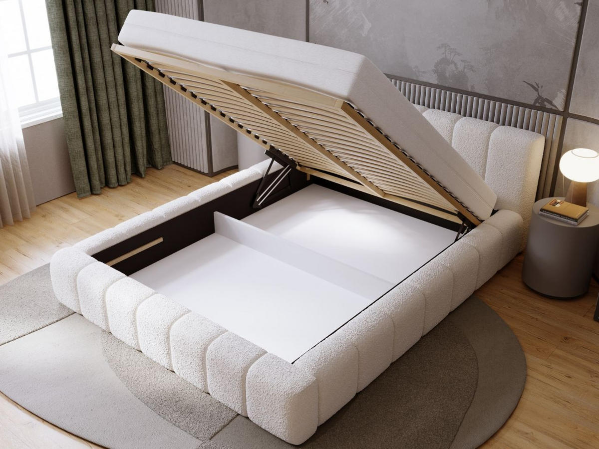 POLSTERBETT Orio 160x200 Beige - Beige, Textil (160/200cm) - Graingold