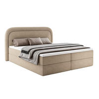 BOXBETT Bonito mit Topper Taupe 180x200 - Taupe, Textil (180/200cm) - Luxkor24