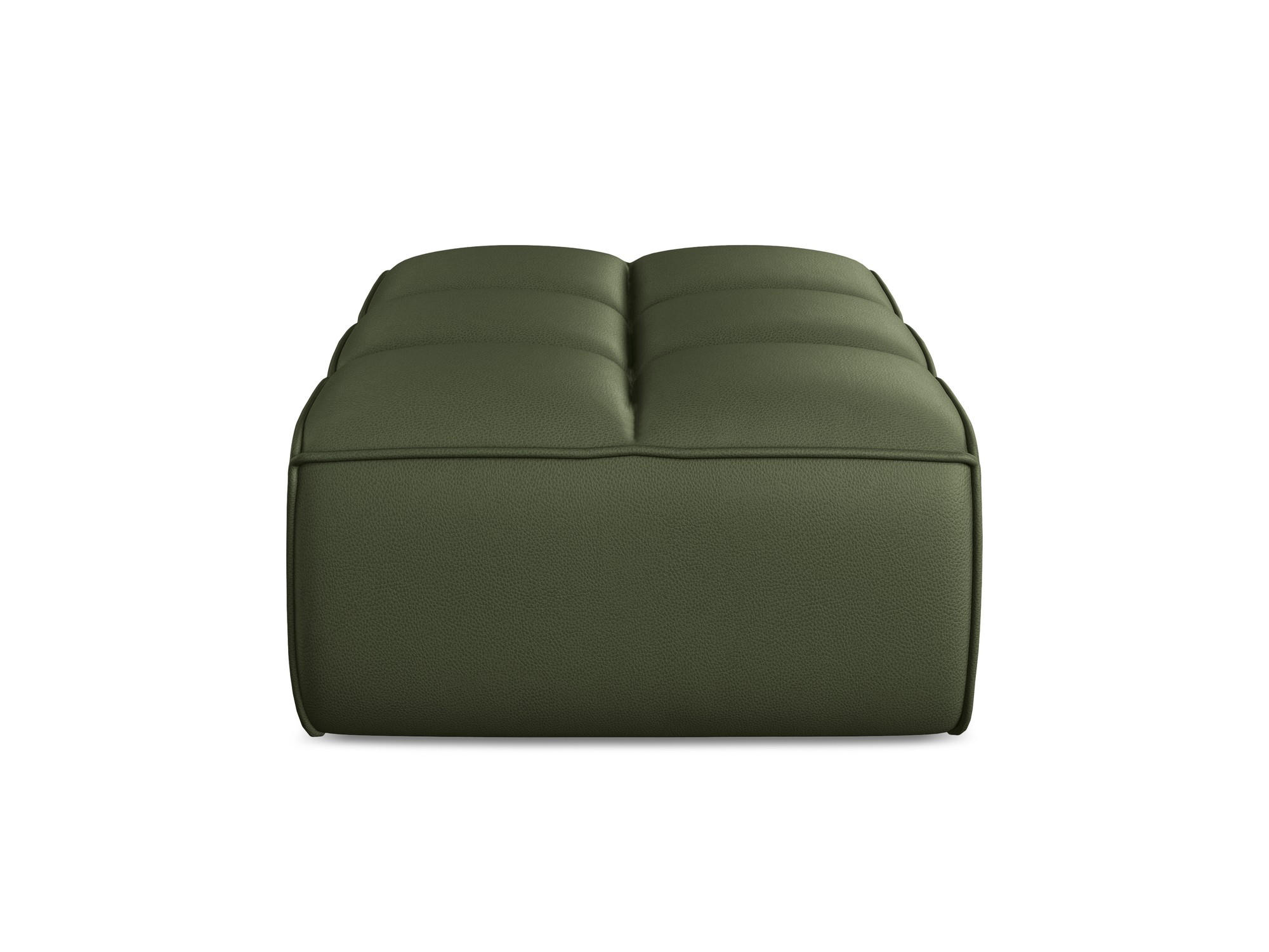 POUF Kunstleder Grün - Schwarz/Grün, Leder/Kunststoff (80/43/93cm) - Makamii