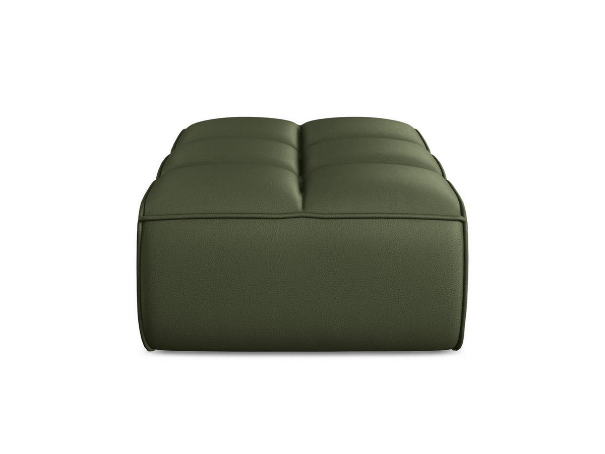 POUF Kunstleder Grün - Schwarz/Grün, Leder/Kunststoff (80/43/93cm) - Makamii