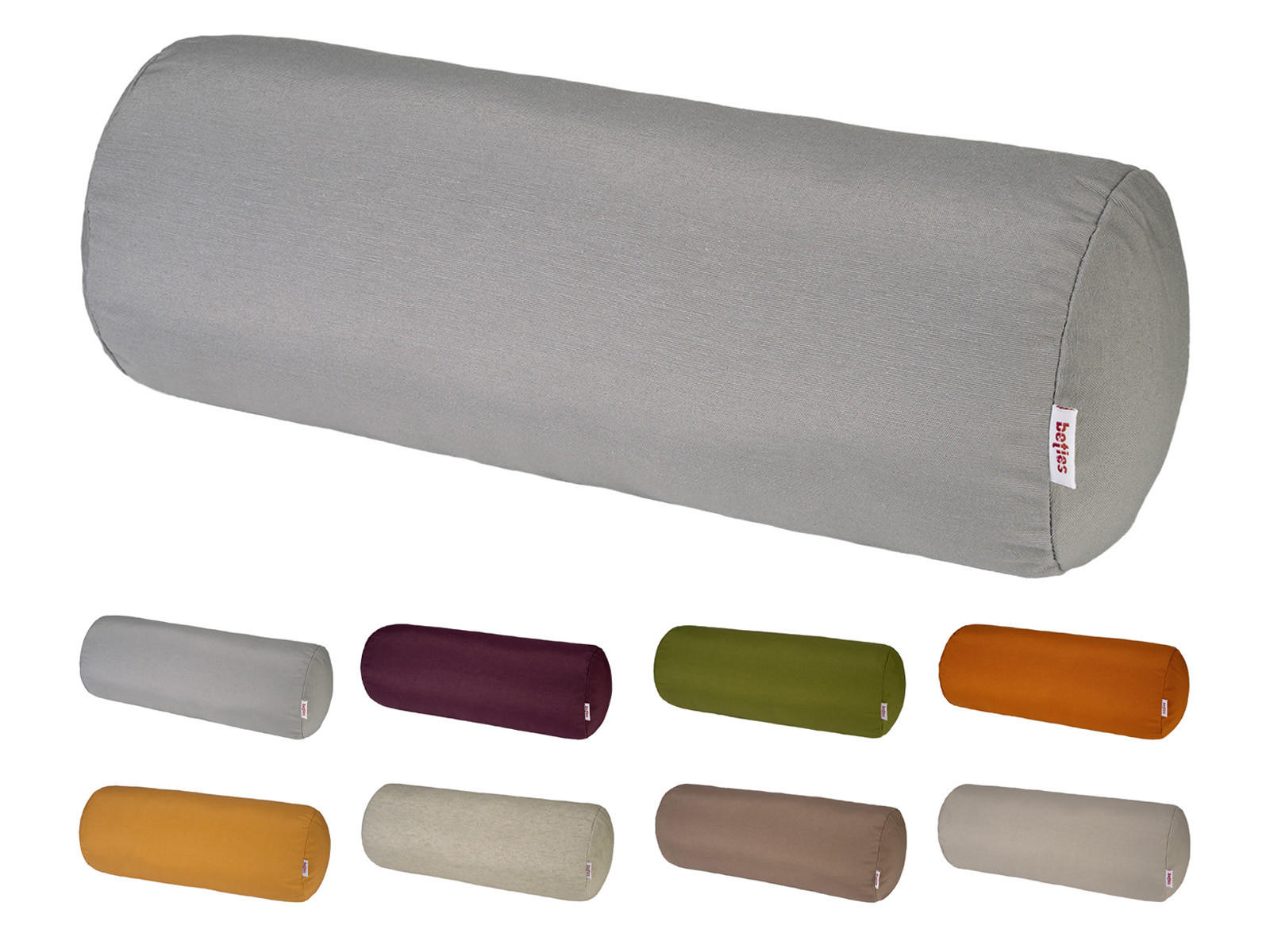 NACKENROLLENHÜLLE Wunschton silber 15/40 cm - Grau, Textil (15/40cm) - beties Heimtextil