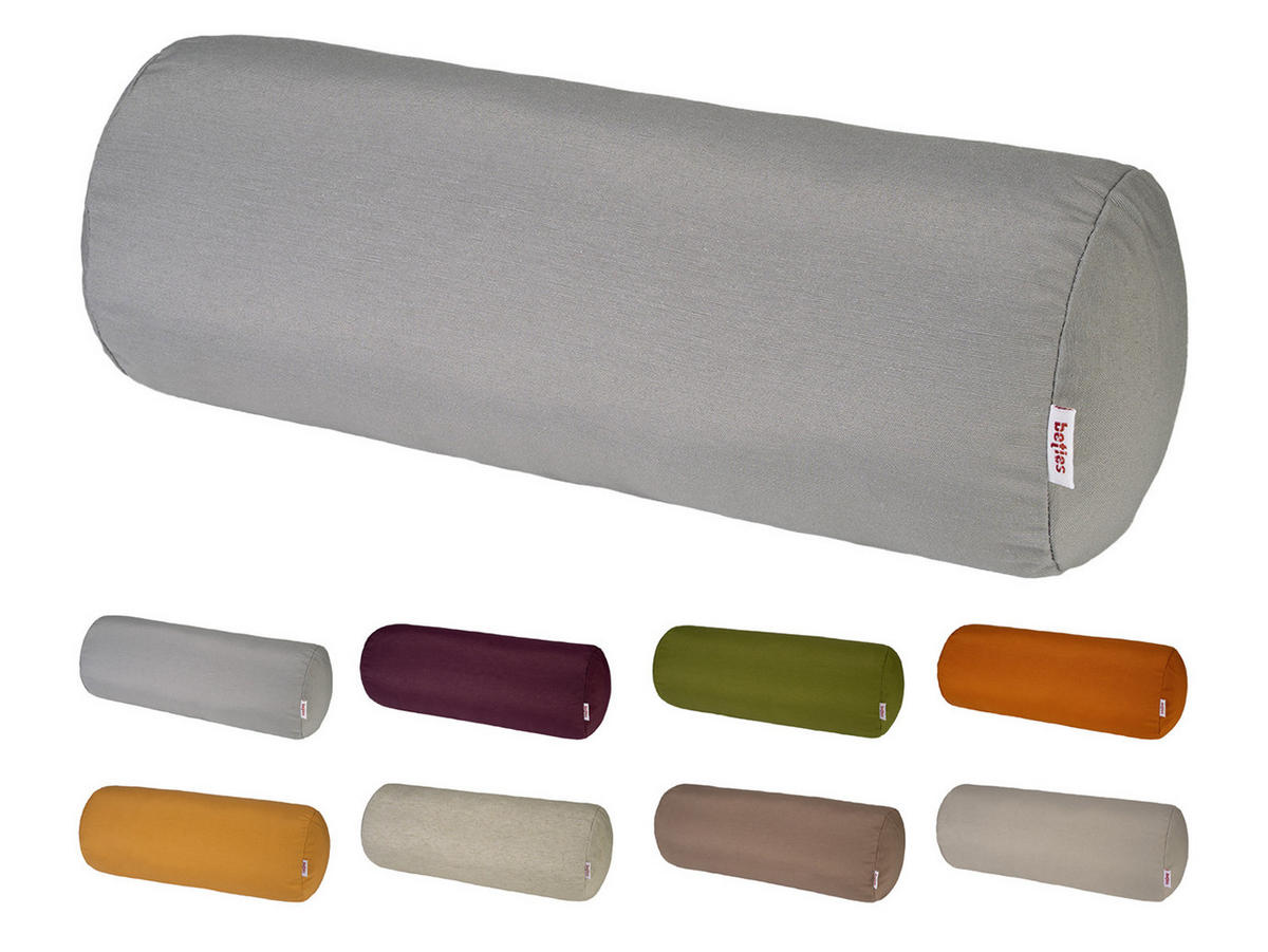 NACKENROLLENHÜLLE Wunschton silber 15/40 cm - Grau, Textil (15/40cm) - beties Heimtextil