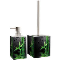 BADEZIMMER Set Virella - Schwarz, Kunststoff (7/17/7cm) - Sanilo