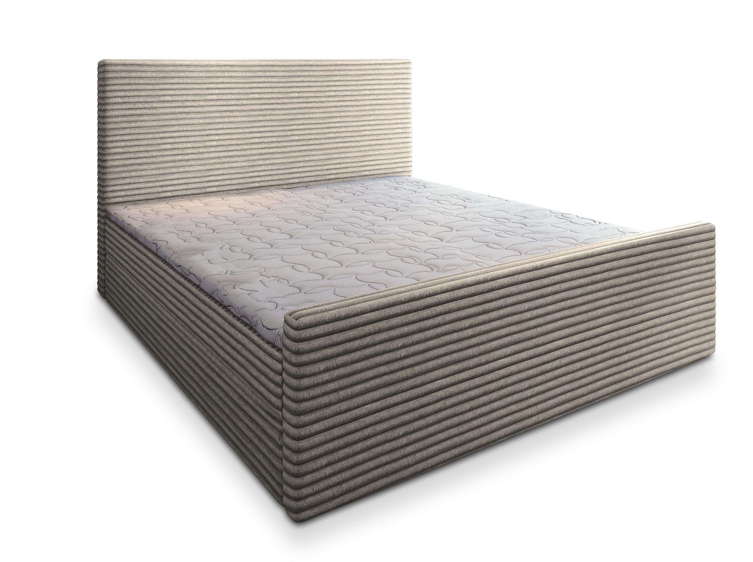 Masseno Boxbett Hellgrau 160x200 cm