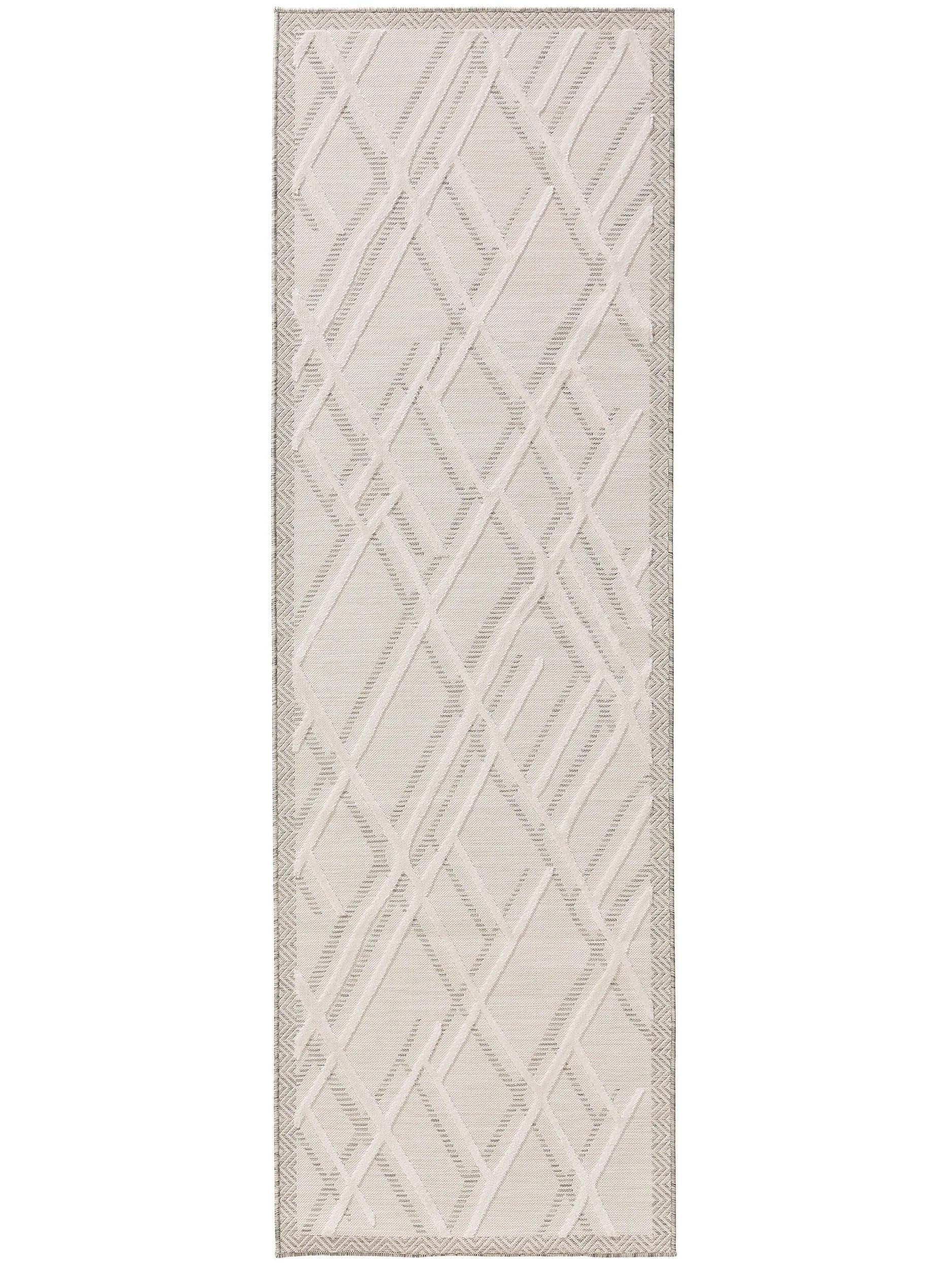 VNITŘNÍ a venkovní běhoun Flora Krémová 80x250 cm - krémová, plast/umělá hmota (80/250cm) - benuta