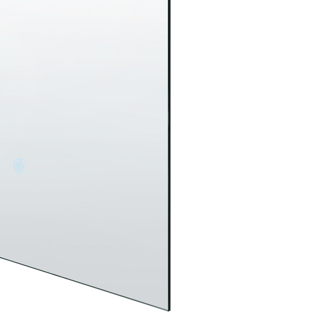 OGLINDĂ DE BAIE CU LED 83/100 cm argintie Maux - argintiu, sticlă (83/100/5cm) - Beliani