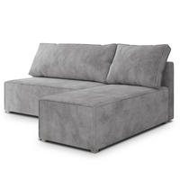 ROHOVÁ SEDAČKA BRISO světle šedá - šedá/světle šedá, dřevo/textil (200/140cm) - MASSENO