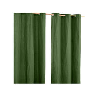 ÖSENVORHANG blickdicht 2er-Set, 137/182 cm - Olivgrün, Textil (137/182cm) - Homescapes