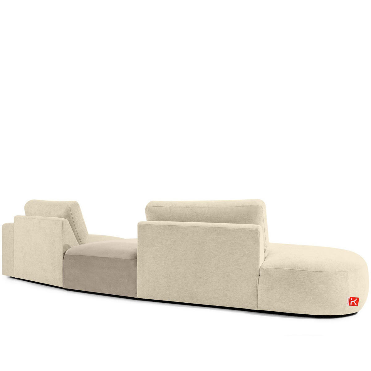 4-SITZER ECKSOFA ZUCCO Chenille links, Creme - Creme, Textil (350/84/105cm) - KONSIMO®