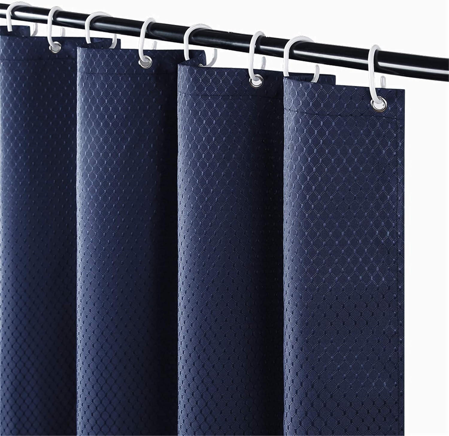 DUSCHVORHANG Blau Polyester mit Haken - Blau, Textil (180/120cm) - MCBOSON