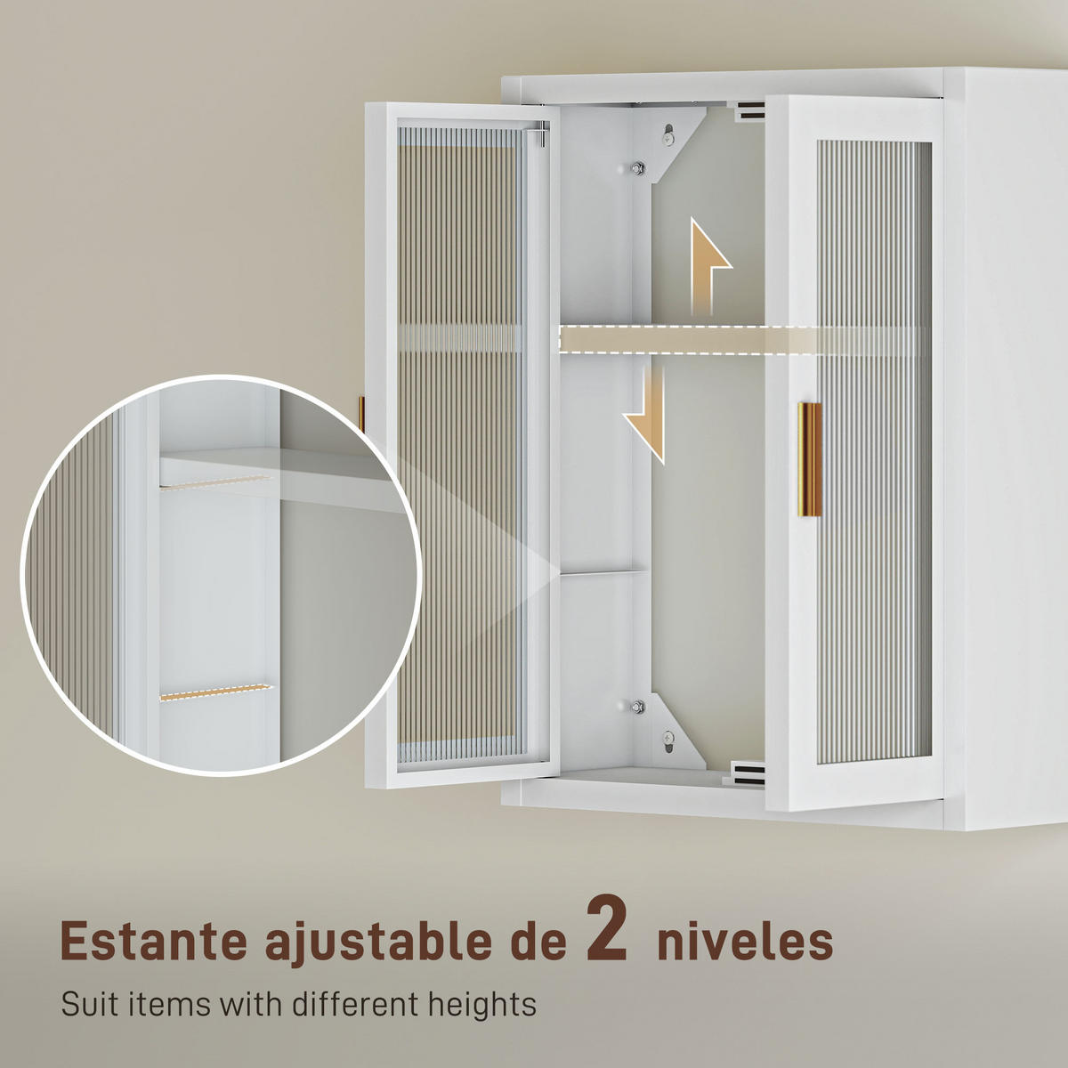 HÄNGESCHRANK Weiß 1 Stück - Weiß, Metall (40/50/14cm) - GiPP