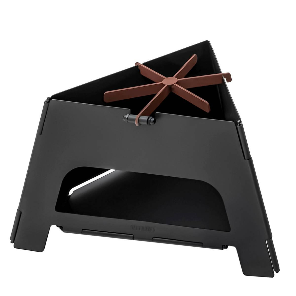CAMPINGKOCHER Flatbrook Folding Stove faltbar mit Tasche - Schwarz, Metall (38/2.5/29.5cm) - BAREBONES