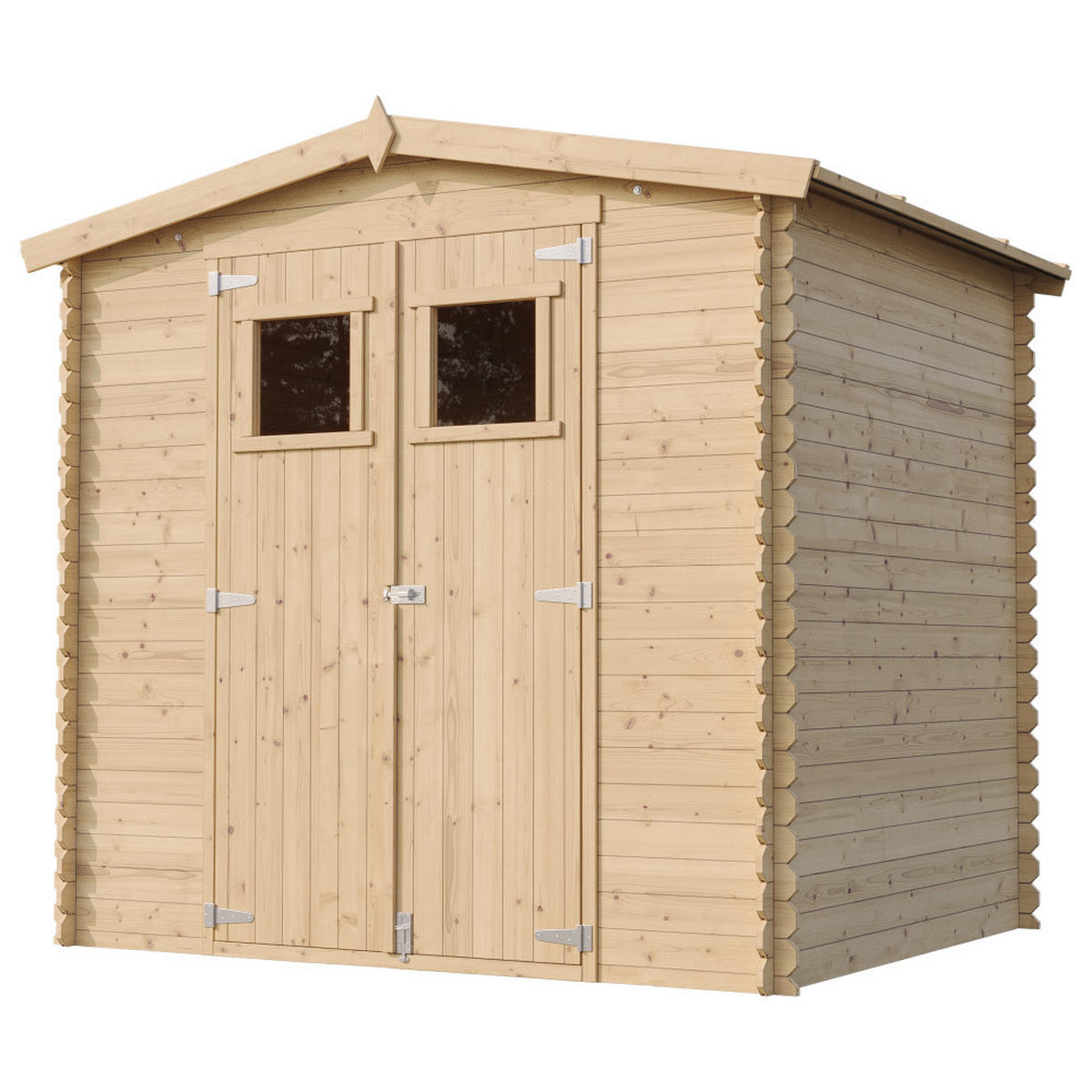 HOLZHAUS GARTENHAUS M369 - B236xL226xH218 cm/ 4.33 m2 - Beige, Holz (236/218/226cm) - Timbela