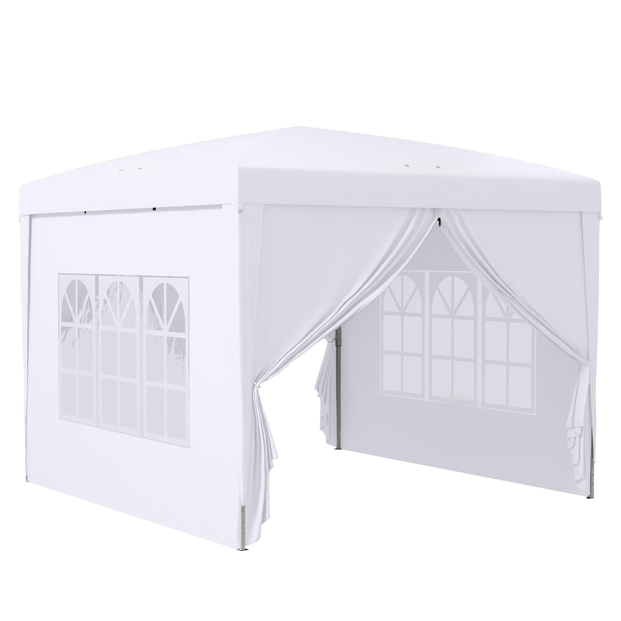 PAVILLON Pop-up Faltpavillon Weiß 3x3 m - Weiß, Metall (295/258/295cm) - ComfortXL