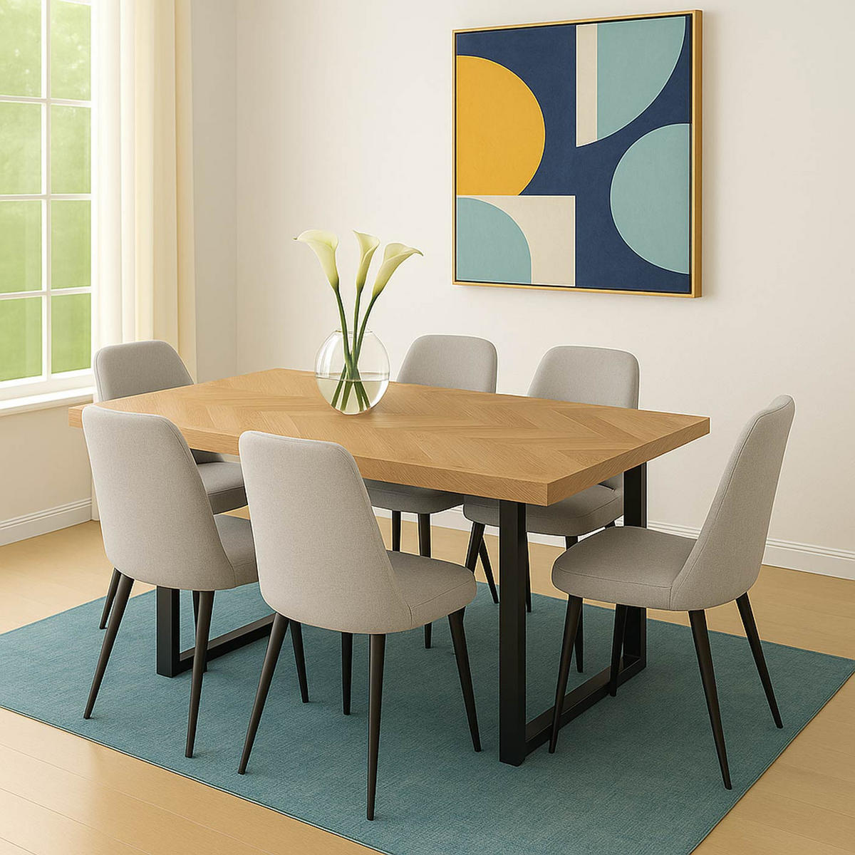 ESSZIMMERTISCH rechteckig Eiche Dekor - Eichefarben, Holzwerkstoff (90/160/75cm) - MCW