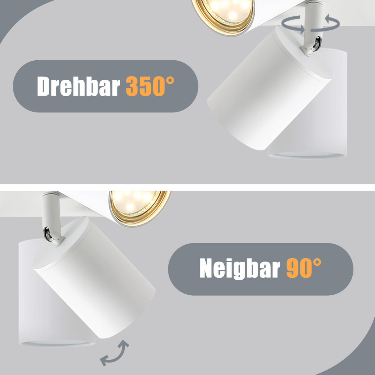 STRAHLER Baunach 4-flammig 25/25/14.4 cm - Weiß, Metall (25/25/14.4cm) - Nettlife